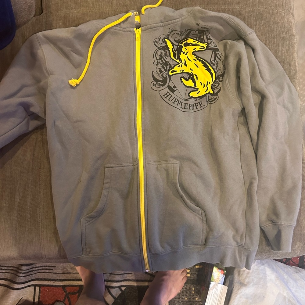 Hufflepuff Zip Sweatshirt, From The World of Harry Potter in Orland, Men’s Large